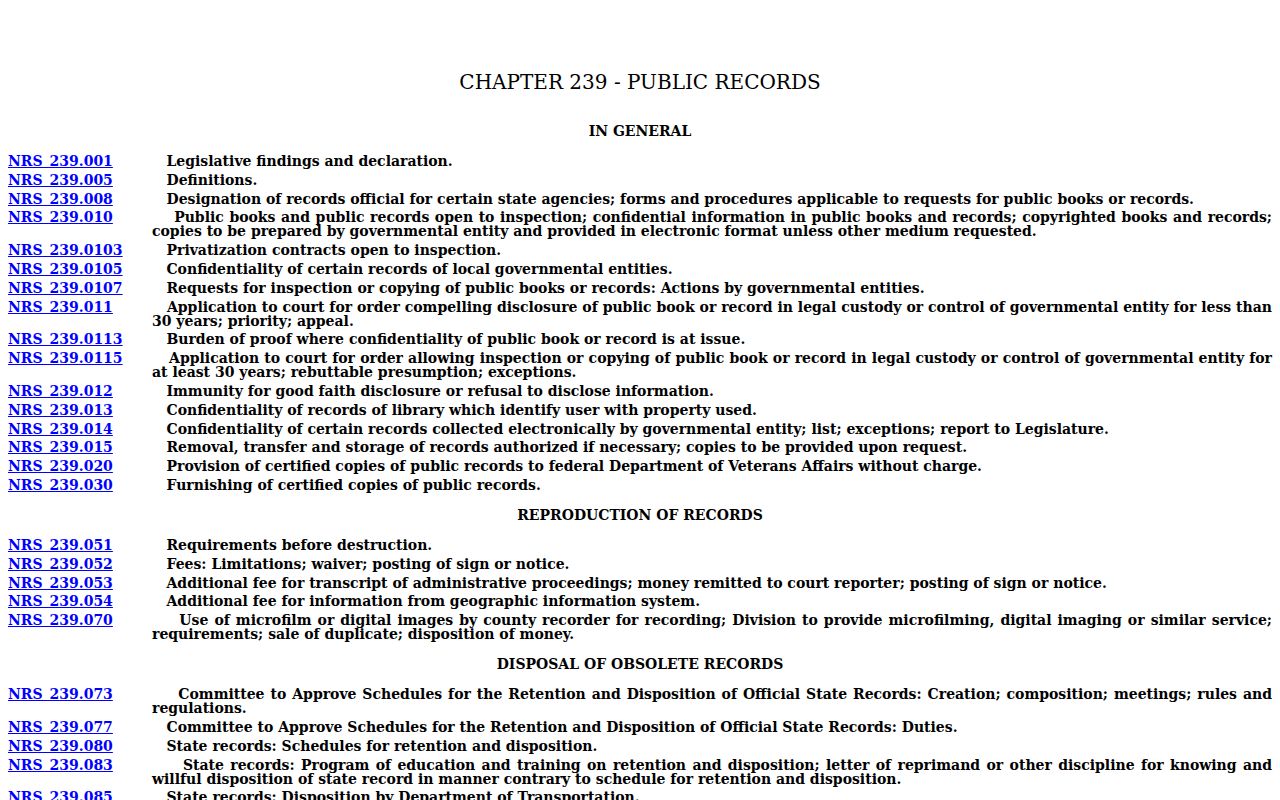 Lincoln County traffic warrant source showing Nevada public-record access rules